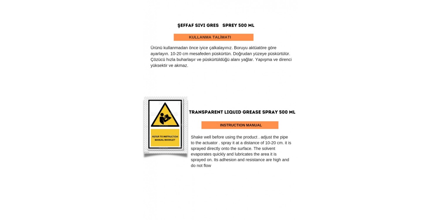 AEROFIX ŞEFFAF SIVI GRES (500 ML) SIVI GRES SPREY GRES